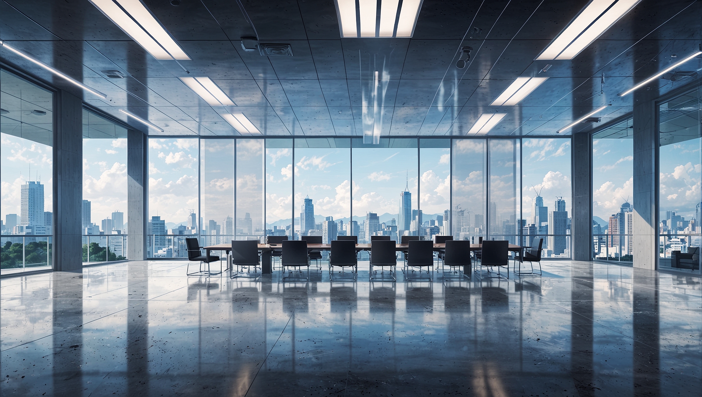 Privacy film deactivated — clear transparent glass